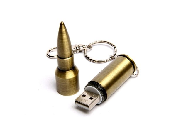 USB 2.0- флешка на 64 Гб в виде патрона от АК-47 - USB 2.0- флешка на 64 Гб в виде патрона от АК-47
