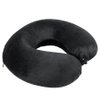 Подушка дорожная "SOFT"; memory foam, микрофибра, черный