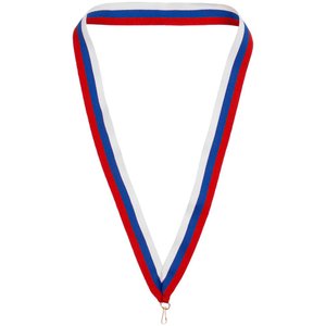 лента с карабином champ, триколор