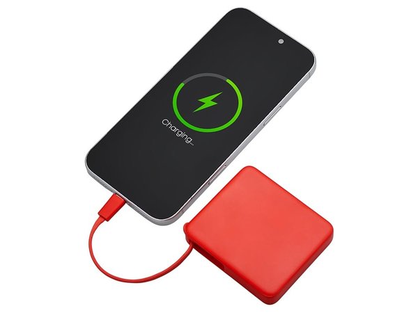 Внешний аккумулятор со встроенным кабелем USB-C «Дэнси», 5000 мАч - Внешний аккумулятор со встроенным кабелем USB-C «Дэнси», 5000 мАч