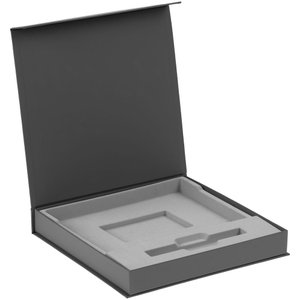 коробка memoria с ложементом под ежедневник и ручку, ver. 2, серая