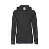 Толстовка без начеса "Ladies Lightweight Hooded Sweat", черный, S, 80% х/б 20% полиэстер, 240 г/м2