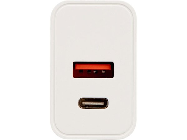 Сетевое зарядное устройство c выходами USB-A и USB-C и быстрой зарядкой QC/PD «Recharger Pro», 30 Вт - Сетевое зарядное устройство c выходами USB-A и USB-C и быстрой зарядкой QC/PD «Recharger Pro», 30 Вт