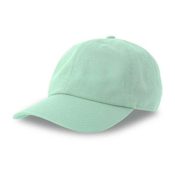Бейсболка DAD HAT-S, 6 клиньев, металлическая застежка - Бейсболка "DAD HAT-S", 6 клиньев, металлическая застежка, мятный, 100% хлопок, 270 г/м2