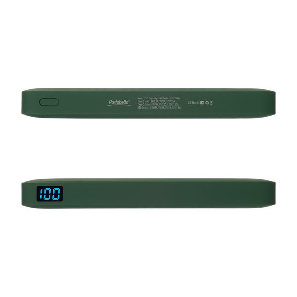 Внешний аккумулятор с подсветкой Анкор Плюс PD (Ancor PD Plus) 10000 mAh, зеленый