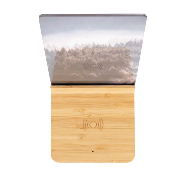 Док-станция для беспроводной зарядки с фоторамкой Bamboo, 5 Вт - Док-станция для беспроводной зарядки с фоторамкой Bamboo, 5 Вт