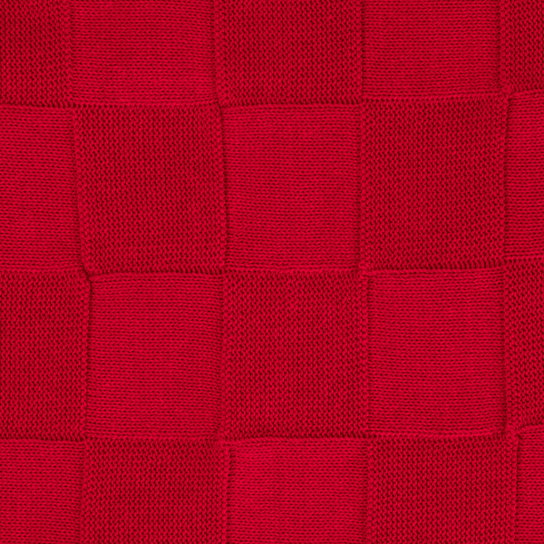 Плед Селла (Cella) вязаный, красный (без подарочной коробки)