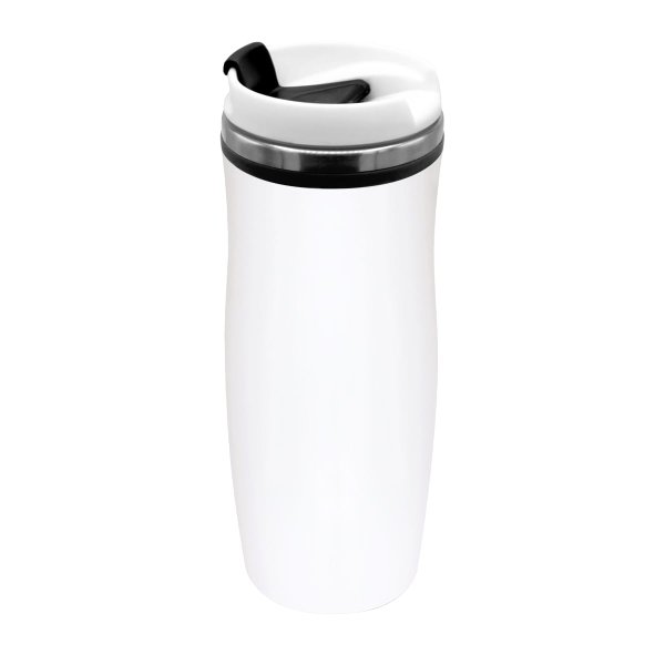 Термокружка Latte - Термокружка Latte, бело-черный