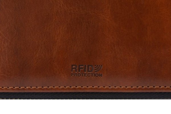 Бизнес-блокнот на молнии А5 «Fabrizio» с RFID защитой - Бизнес-блокнот на молнии А5 «Fabrizio» с RFID защитой