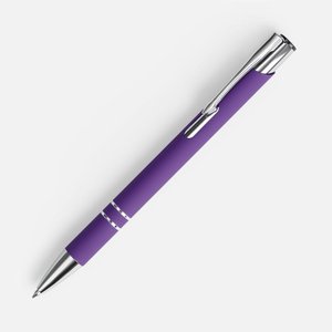 ручка шариковая keskus soft touch, фиолетовая