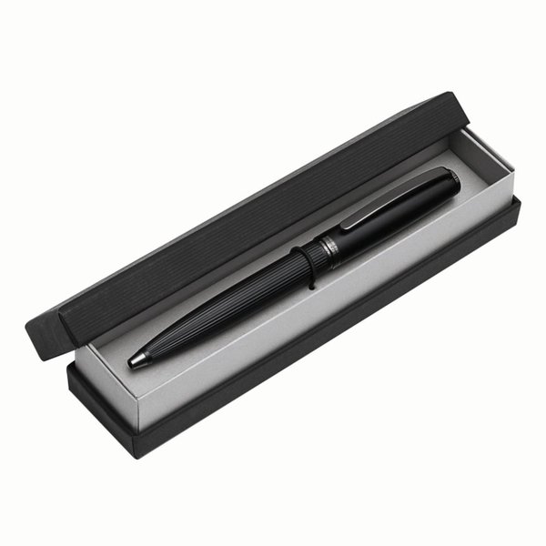 Металлическая шариковая ручка BLACK PEARL, черная - Металлическая шариковая ручка BLACK PEARL, черная