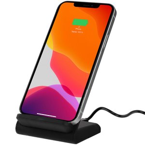 беспроводное зарядное устройство с быстрой зарядкой overtop, черное