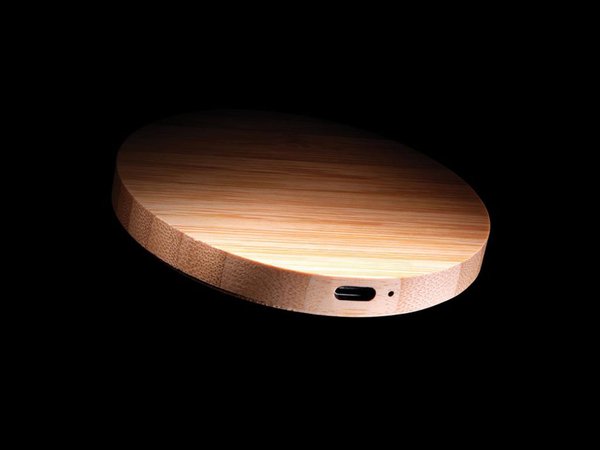Док-станция Bamboo FSC® для беспроводной зарядки, 15 Вт - Док-станция Bamboo FSC® для беспроводной зарядки, 15 Вт