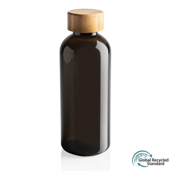 Бутылка для воды из rPET (стандарт GRS) с крышкой из бамбука FSC® - Бутылка для воды из rPET (стандарт GRS) с крышкой из бамбука FSC®
