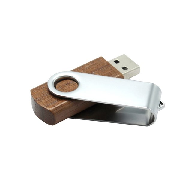Флешка Twist wood 16 Гб в футляре, wooden color - Флешка Twist wood 16 Гб в футляре, wooden color