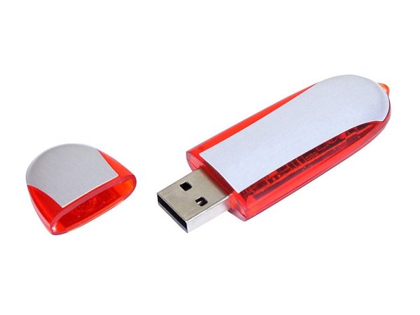 USB 2.0- флешка промо на 8 Гб овальной формы - USB 2.0- флешка промо на 8 Гб овальной формы
