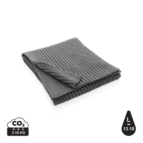 Вязаный шарф Impact из Polylana® AWARE™, 180x25 см - Вязаный шарф Impact из Polylana® AWARE™, 180x25 см