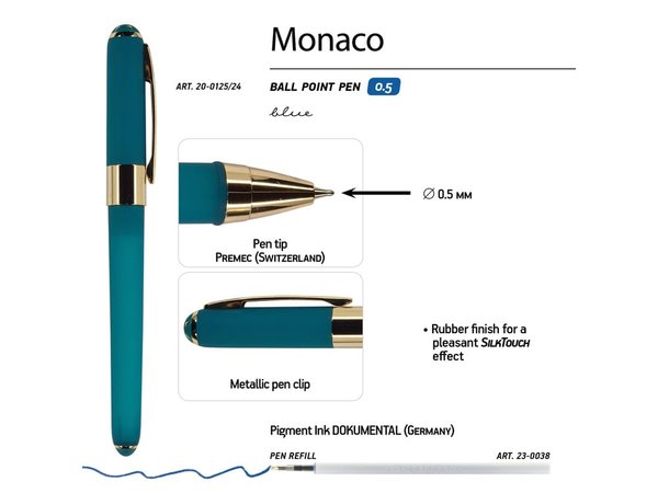 Ручка пластиковая шариковая «Monaco» - Ручка пластиковая шариковая «Monaco»