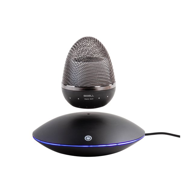 Левитирующая bluetooth колонка "Smart UFO" 3Вт с разноцветной подсветкой - Левитирующая bluetooth колонка "Smart UFO" 3Вт с разноцветной подсветкой черный с синим
