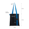 Шоппер Superbag black (чёрный с голубым)