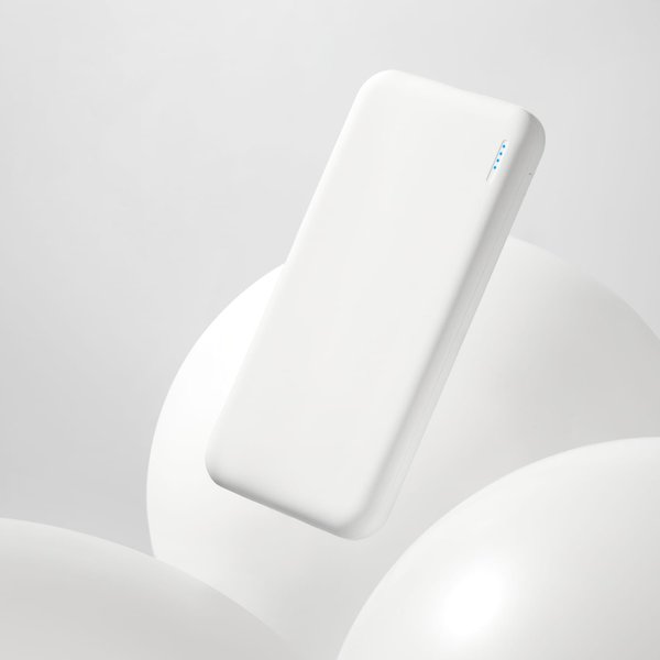 Внешний аккумулятор с подсветкой Люче (Luce) 10000 mAh, белый