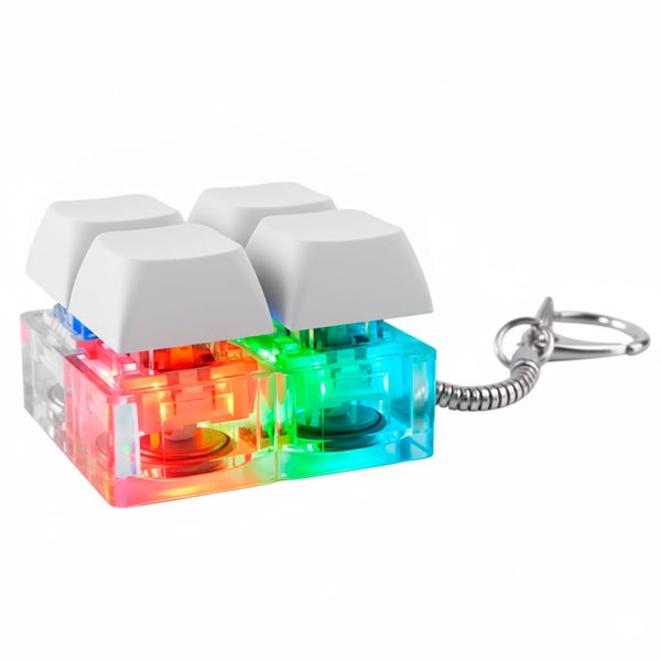 Брелок Press Anti Stress с LED подсветкой (фонарик) - Брелок Press Anti Stress с LED подсветкой (фонарик), белый