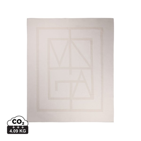 Плед VINGA Monogram из переработанного полиэстера GRS, 170x130 см - Плед VINGA Monogram из переработанного полиэстера GRS, 170x130 см