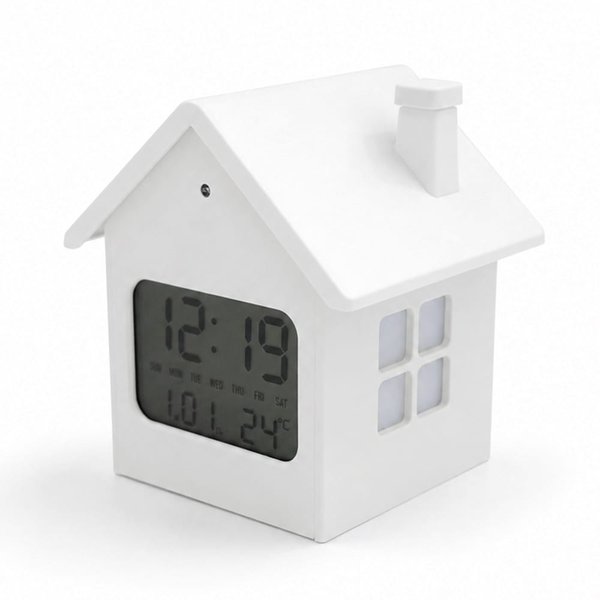 Часы метеостанция HomeTime - Часы метеостанция HomeTime, белые