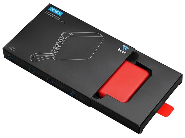 Внешний аккумулятор со встроенным кабелем USB-C «Дэнси», 5000 мАч - Внешний аккумулятор со встроенным кабелем USB-C «Дэнси», 5000 мАч