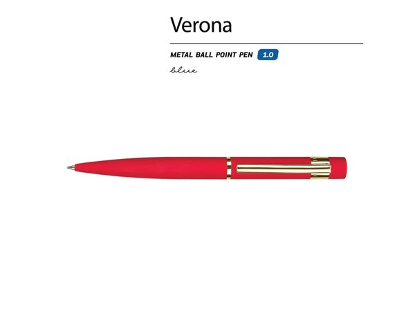 Ручка металлическая шариковая «Verona», софт-тач - Ручка металлическая шариковая «Verona», софт-тач