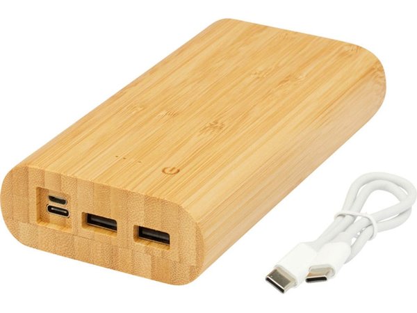Портативное зарядное устройство «Tulda» из бамбука, 20000 mAh - Портативное зарядное устройство «Tulda» из бамбука, 20000 mAh