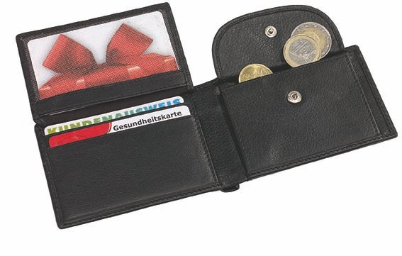 Кошелек HOLIDAY из натуральной кожи, черный - Кошелек HOLIDAY из натуральной кожи, черный