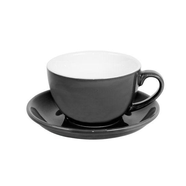 Чайная/кофейная пара CAPPUCCINO - Чайная/кофейная пара CAPPUCCINO, черный, 260 мл, фарфор