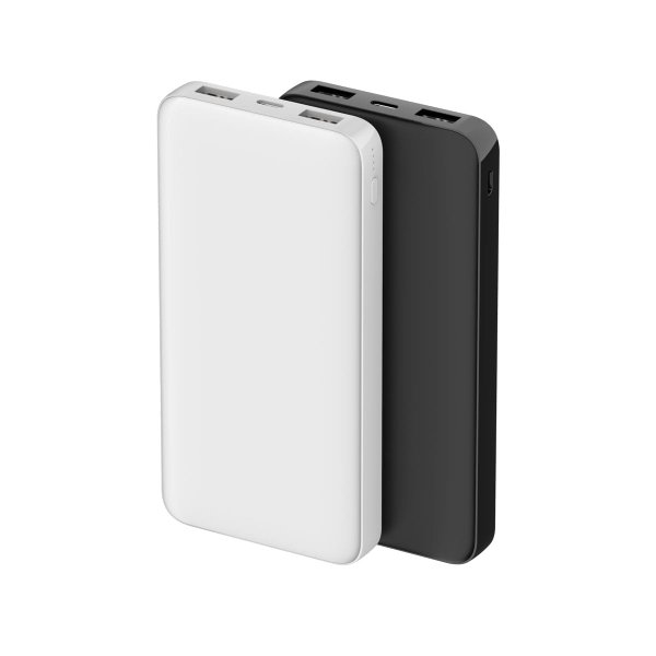 Внешний аккумулятор Polus, 10000 Mah, софт-тач покрытие - Внешний аккумулятор Polus, 10000 Mah, софт-тач покрытие, черный