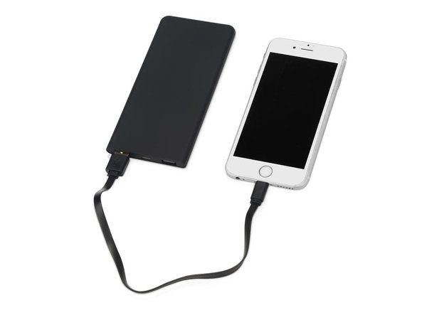 Внешний аккумулятор с подсветкой логотипа «Faros», soft-touch, 4000 mAh - Внешний аккумулятор с подсветкой логотипа «Faros», soft-touch, 4000 mAh