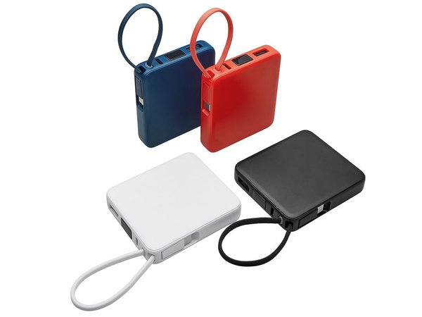 Внешний аккумулятор со встроенным кабелем USB-C «Дэнси», 5000 мАч - Внешний аккумулятор со встроенным кабелем USB-C «Дэнси», 5000 мАч