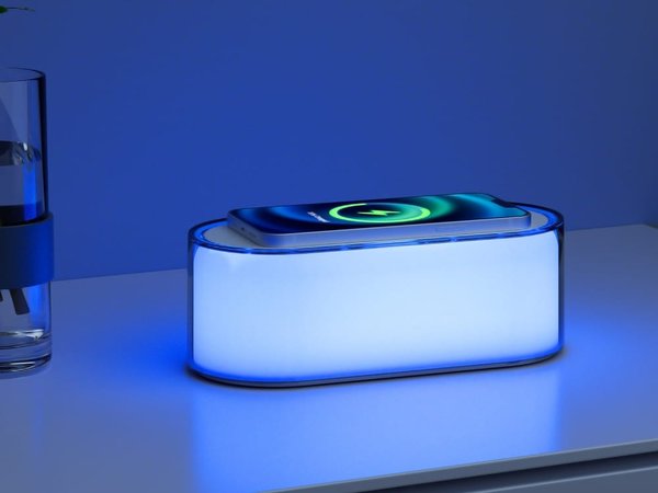 Ночник с беспроводной зарядкой и RGB подсветкой «Miracle», 15 Вт - Ночник с беспроводной зарядкой и RGB подсветкой «Miracle», 15 Вт
