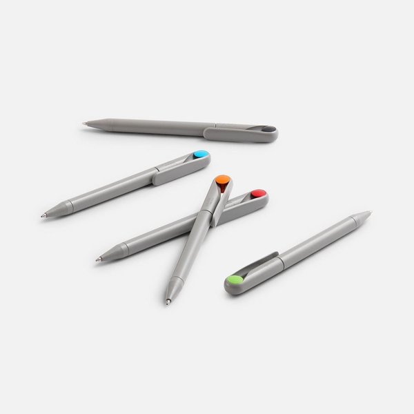Ручка шариковая Prodir DS1 TMM Dot, серая с оранжевым