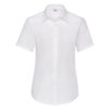 Рубашка "Lady-Fit Short Sleeve Oxford Shirt", белый_L, 70% х/б, 30% п/э, 130 г/м2