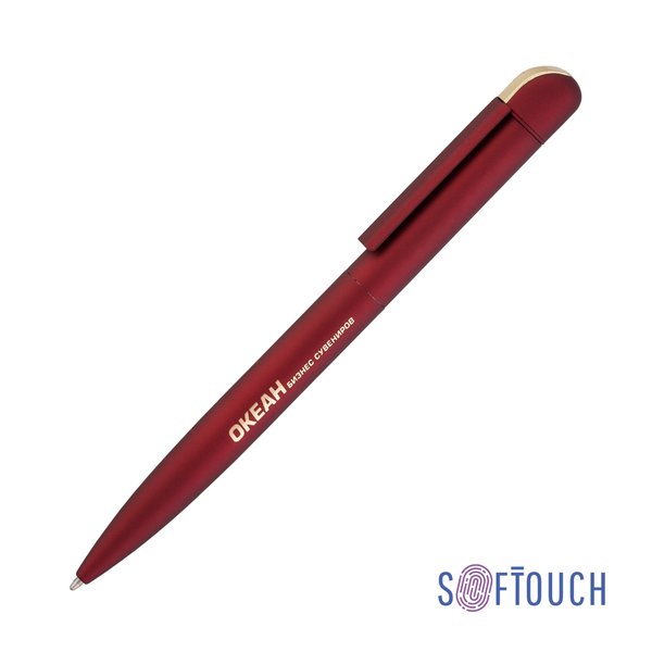 Ручка шариковая "Jupiter", покрытие soft touch - Ручка шариковая "Jupiter", покрытие soft touch бордовый с золотом