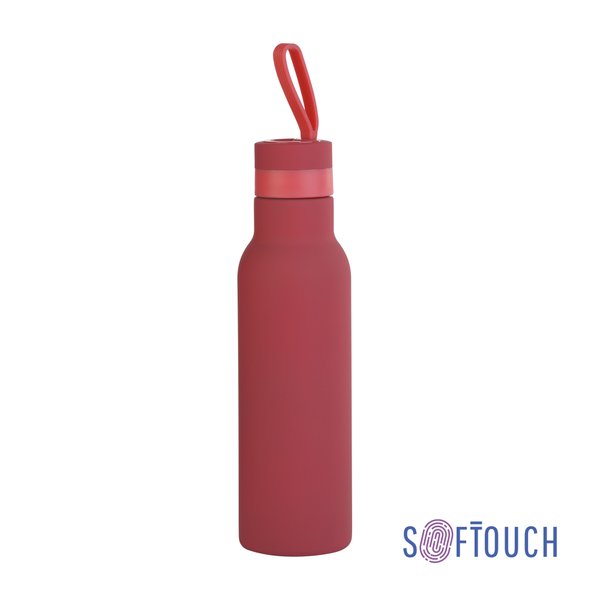 Бутылка для воды "Фитнес" 700 мл, покрытие soft touch - Бутылка для воды "Фитнес" 700 мл, покрытие soft touch красный