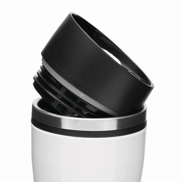 Колба двустенная ARABICA, черная, белая - Колба двустенная ARABICA, черная, белая