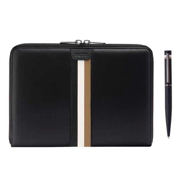 Набор HUGO BOSS Black (шариковая ручка и папка для конференций формата A5) - Набор HUGO BOSS Black (шариковая ручка и папка для конференций формата A5)