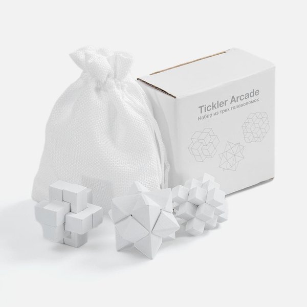 Набор из 3 головоломок Tickler Arcade, белый