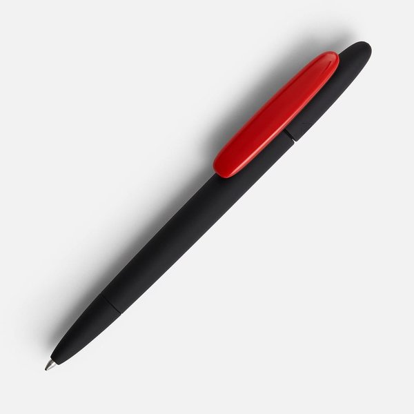 Ручка шариковая Prodir DS5 TRR-P Soft Touch, черная с красным