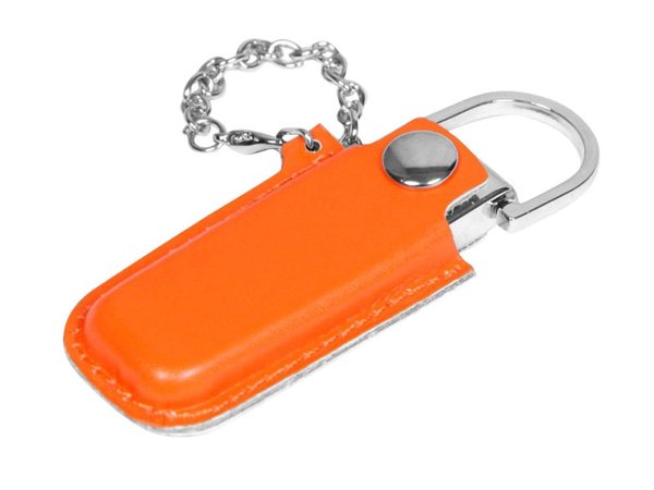 USB 2.0- флешка на 8 Гб в массивном корпусе с кожаным чехлом - USB 2.0- флешка на 8 Гб в массивном корпусе с кожаным чехлом