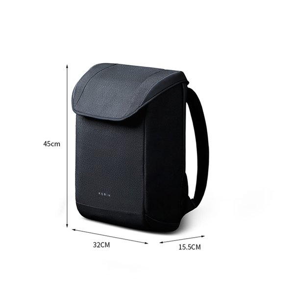 Рюкзак KORIN ClickPack X 45х32х15,5 см, с клапаном, черный - Рюкзак KORIN ClickPack X 45х32х15,5 см, с клапаном, черный