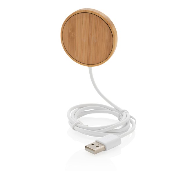 Магнитное устройство для беспроводной зарядки Bamboo, 10 Вт - Магнитное устройство для беспроводной зарядки Bamboo, 10 Вт