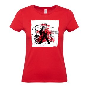 футболка женская carmen and carwoman, красная