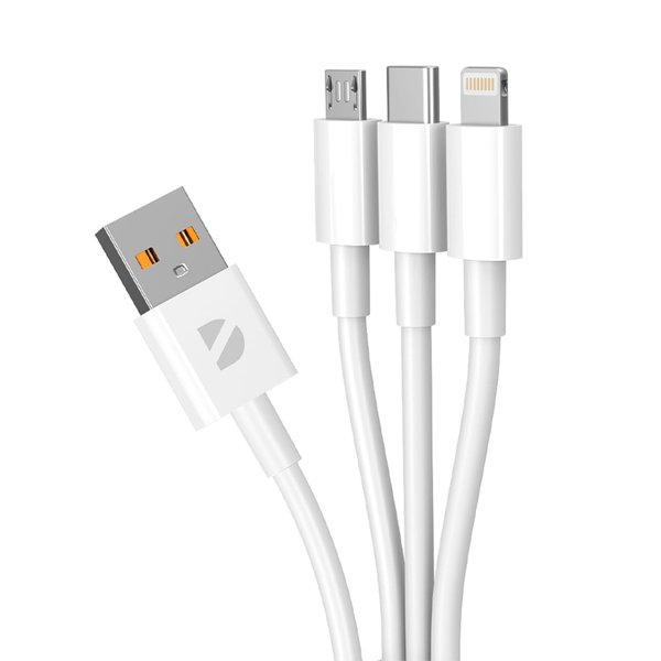 Дата-кабель 3 в 1: micro USB, USB-C, Ligthning, 1.2м - Дата-кабель 3 в 1: micro USB, USB-C, Ligthning, 1.2м